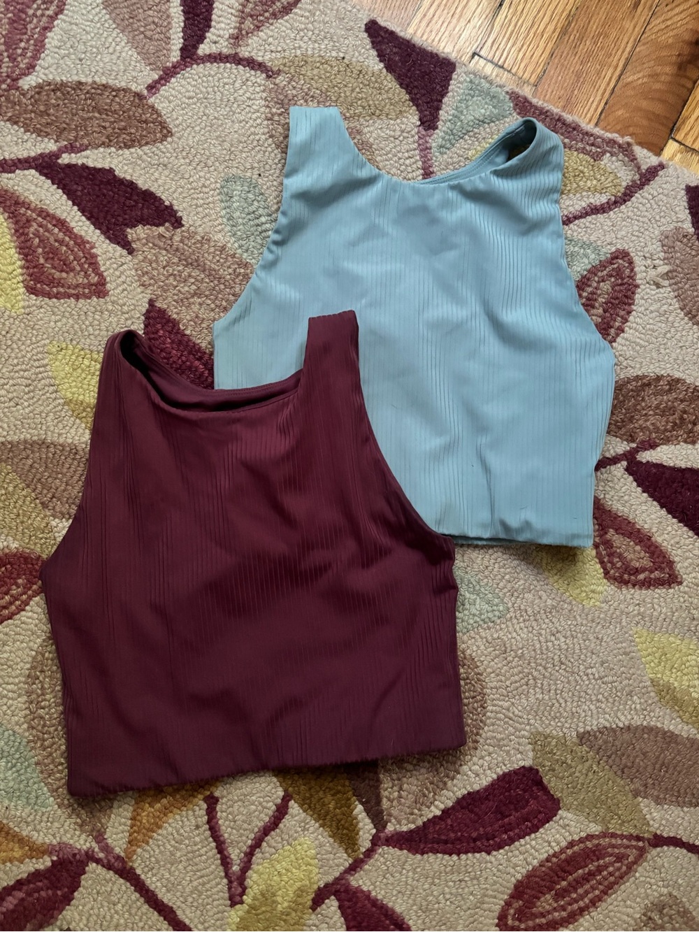 girlfriend collective dylan tank bra ribbed 2 pack